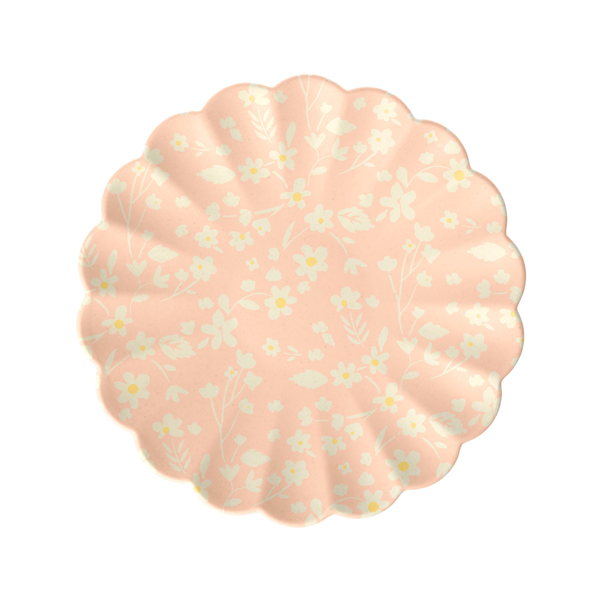 White Beaded Scalloped Dessert Decorative Plates, Set of 4 - Image 2
