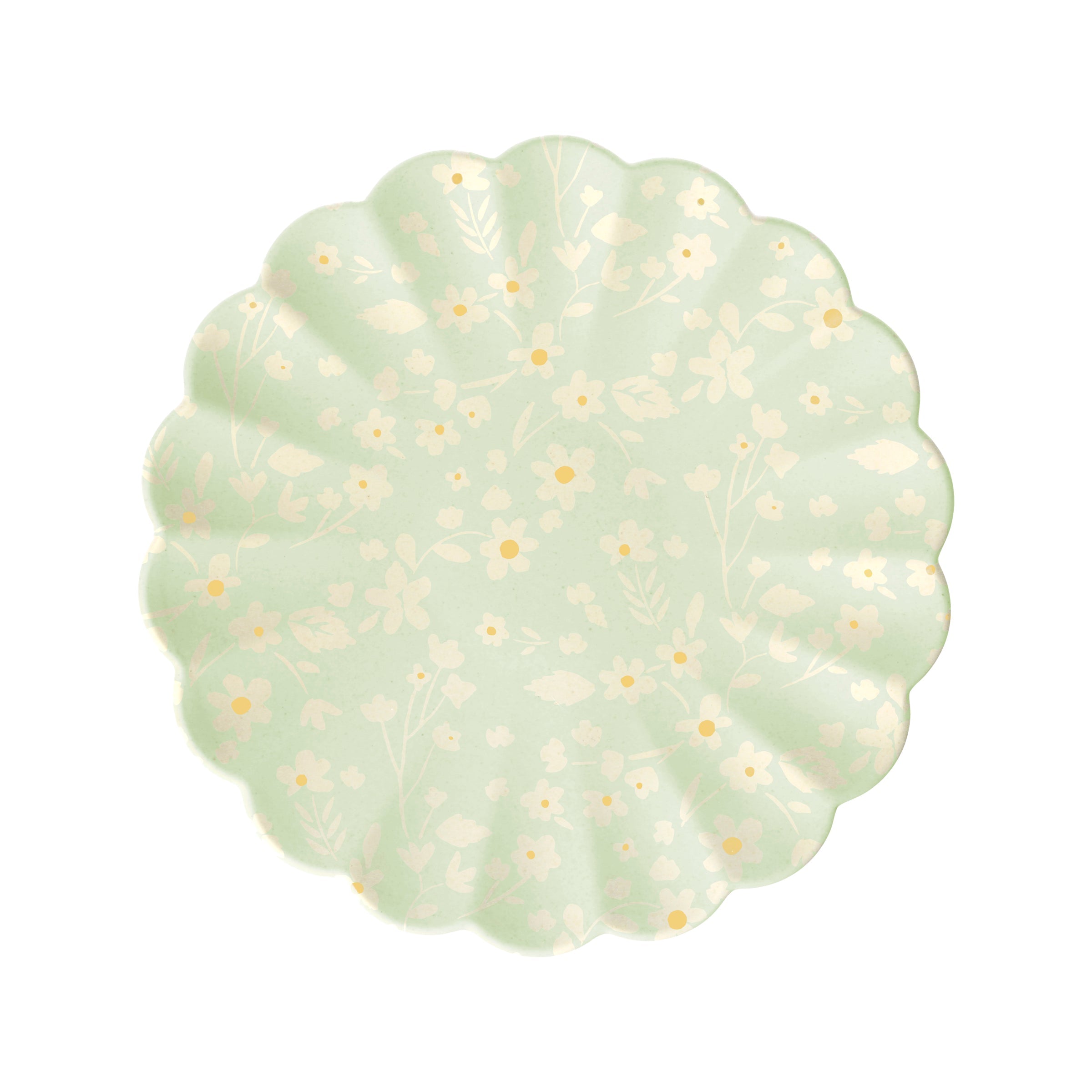 White Beaded Scalloped Dessert Decorative Plates, Set of 4 - Image 5