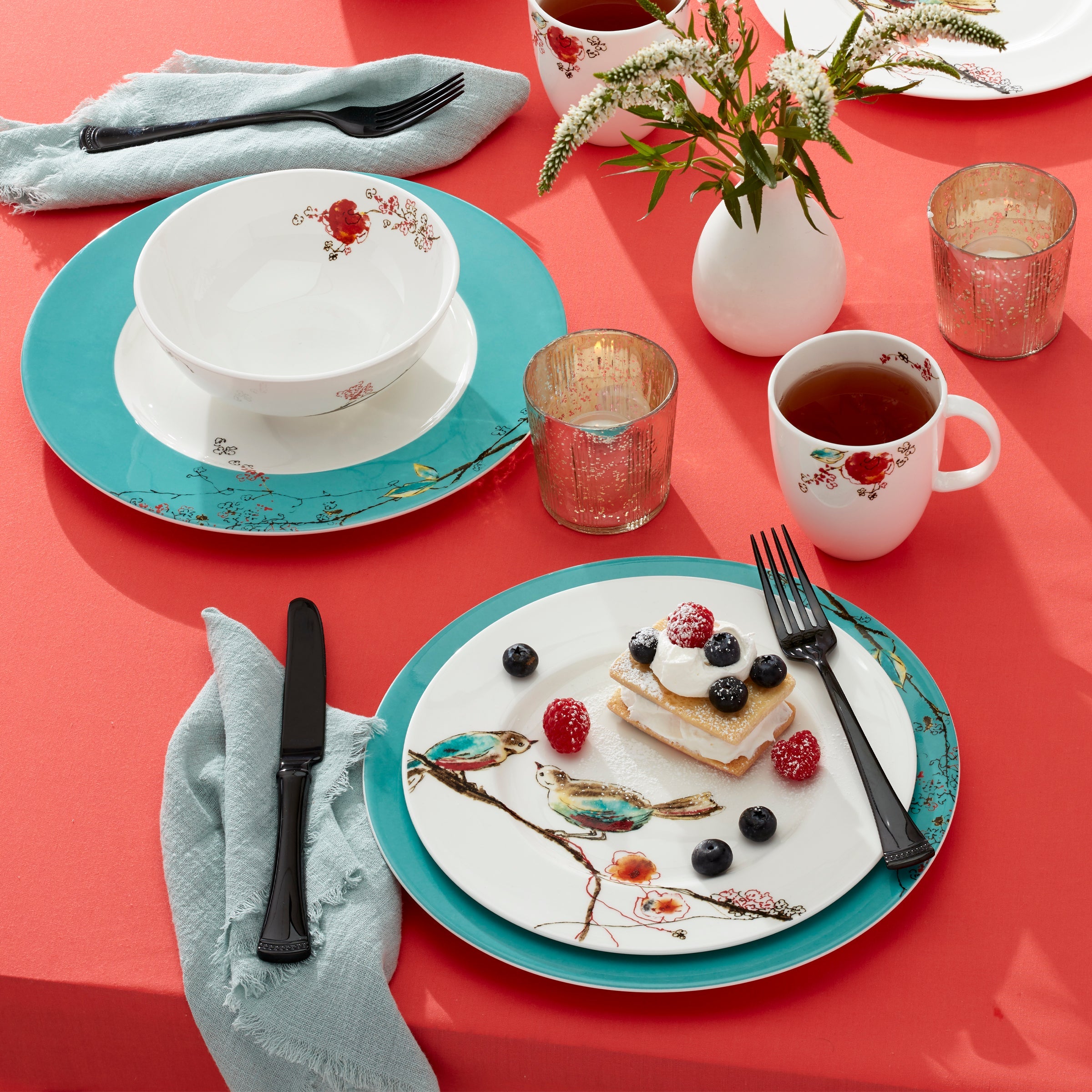 Bird & Blossom Porcelain Dinner Plate - Image 2