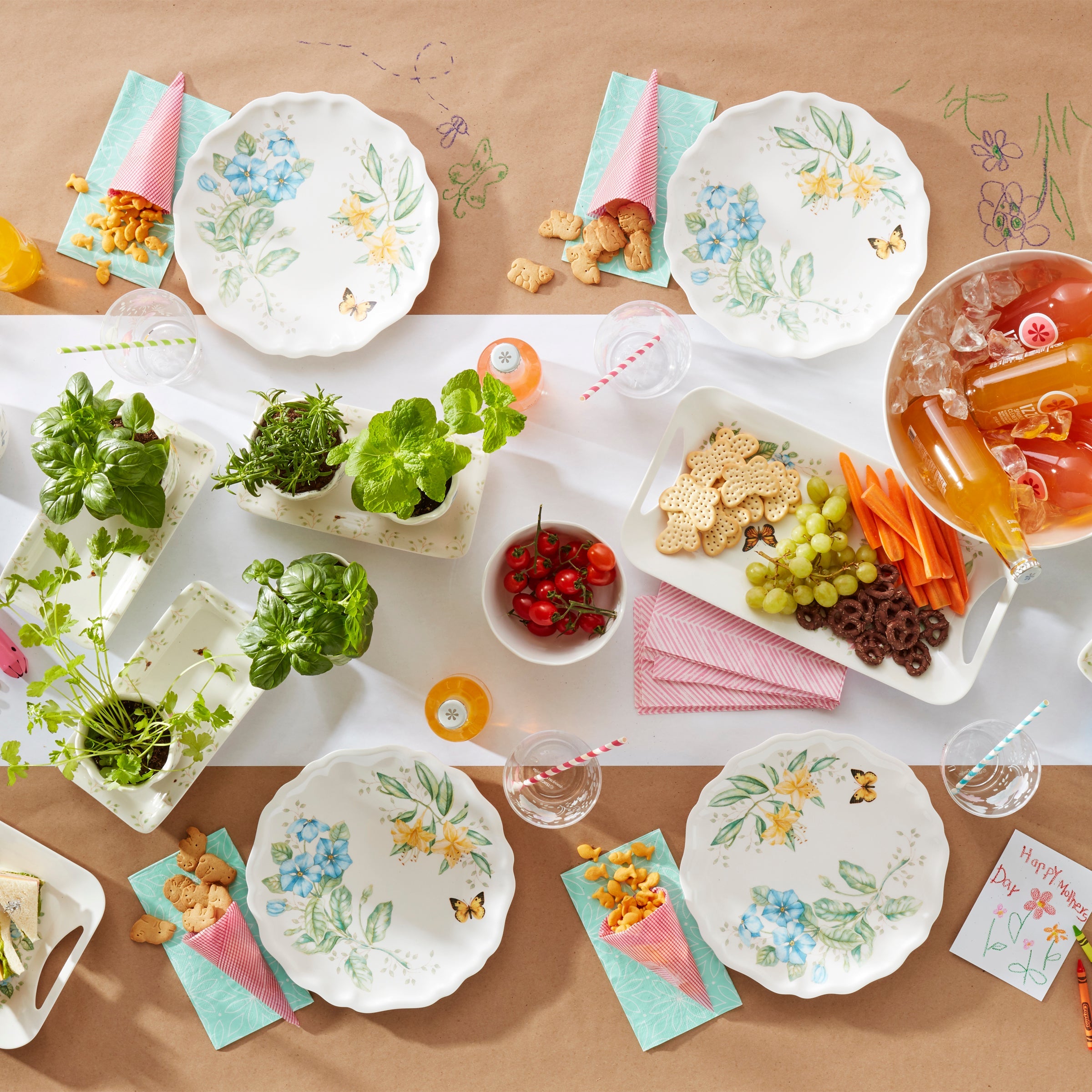 Garden Butterfly Melamine Dinner Plates, Set of 4 - Image 4