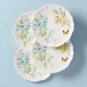 Garden Butterfly Melamine Dinner Plates, Set of 4