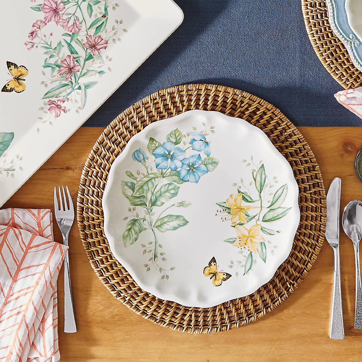 Garden Butterfly Melamine Dinner Plates, Set of 4 - Image 7