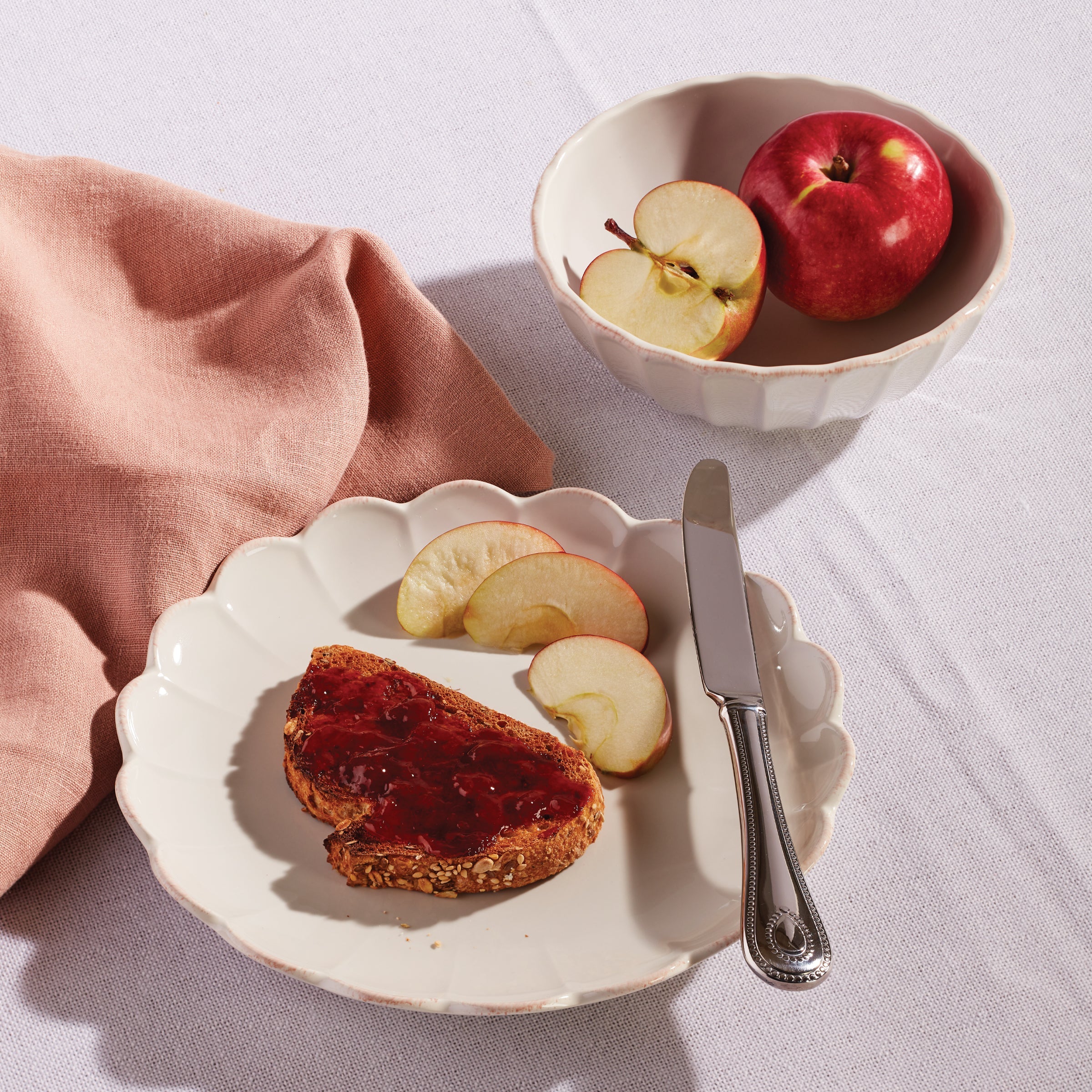 Blush Gold Rim Coupe Salad Decorative Plates - Image 10