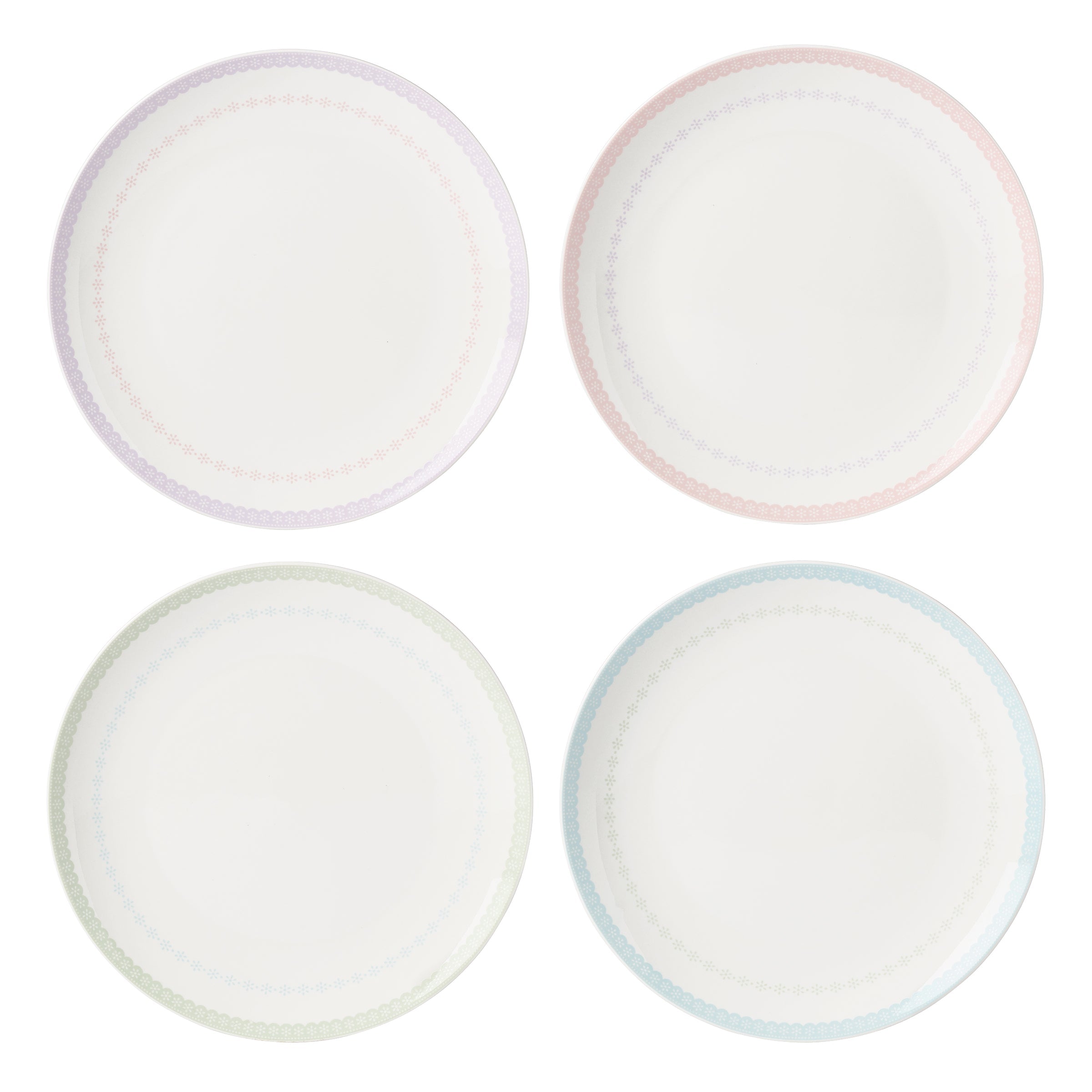 Easter Bunny Porcelain Dinner Plates, Set of 4