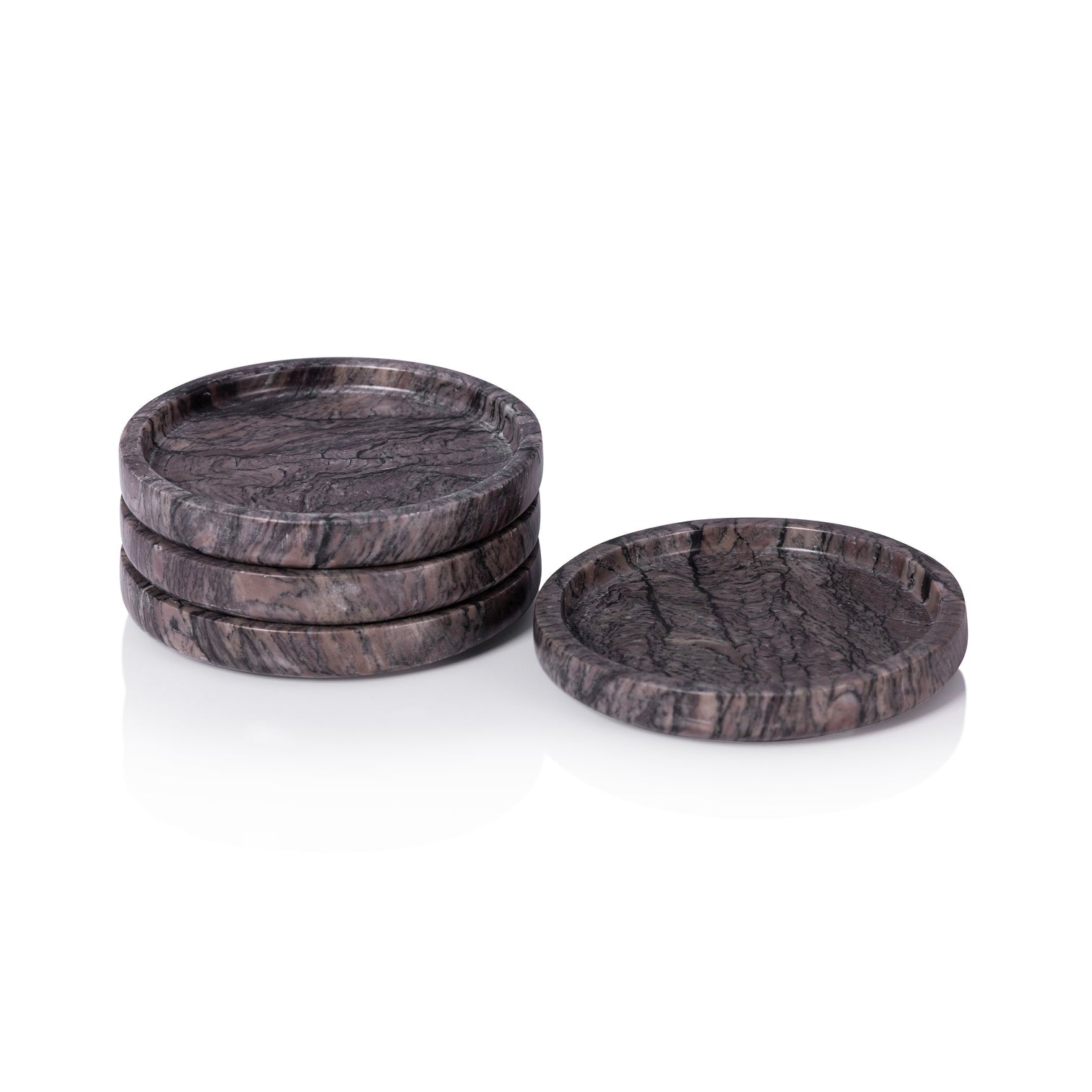 Brown Breccia Marble Coasters - Set of 4 - Image 3