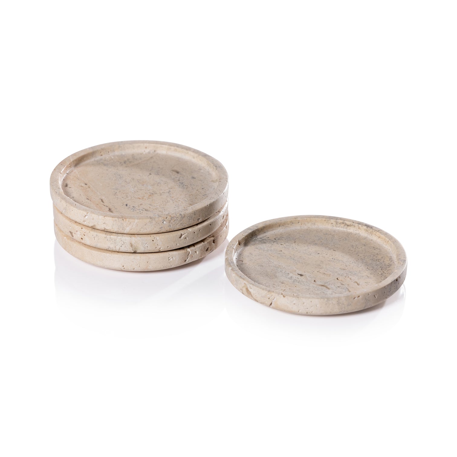 Travertine Stone Coasters - Set of 4 - Image 3