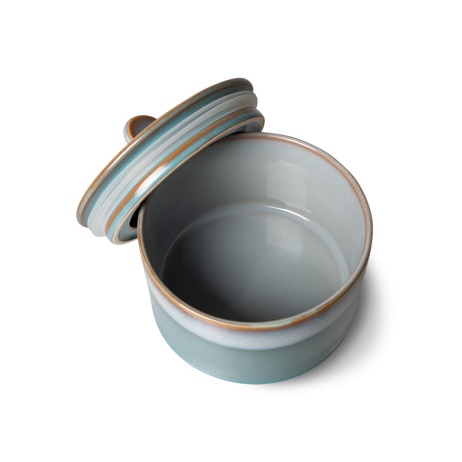 Stoneware Cookie Jar with Lid - Image 4