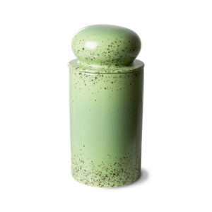 Colorful Stoneware Storage Jar