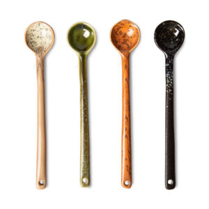 Long Stoneware Spoons - Set of 4