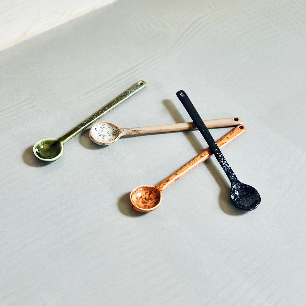 Long Stoneware Spoons - Set of 4 - Image 3