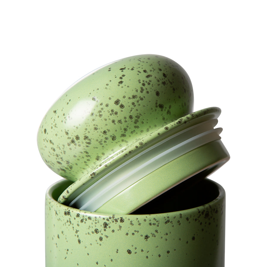 Colorful Stoneware Storage Jar - Image 4